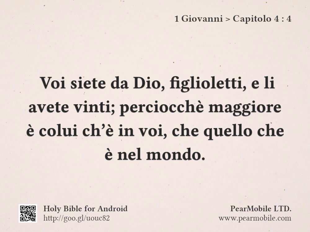 1 Giovanni, Capitolo 4:4